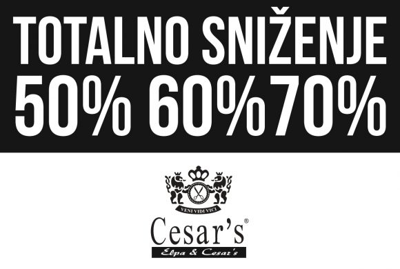 Totalno sniženje u Cesar’s-u do 70%